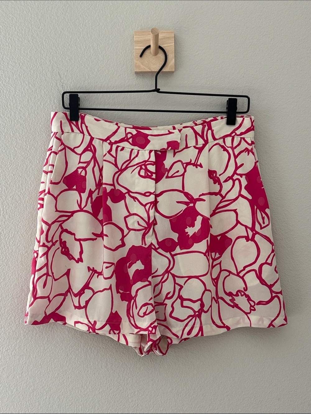 Ronny Kobo x RTW Women's Pink Floral Print Shorts Size 10
